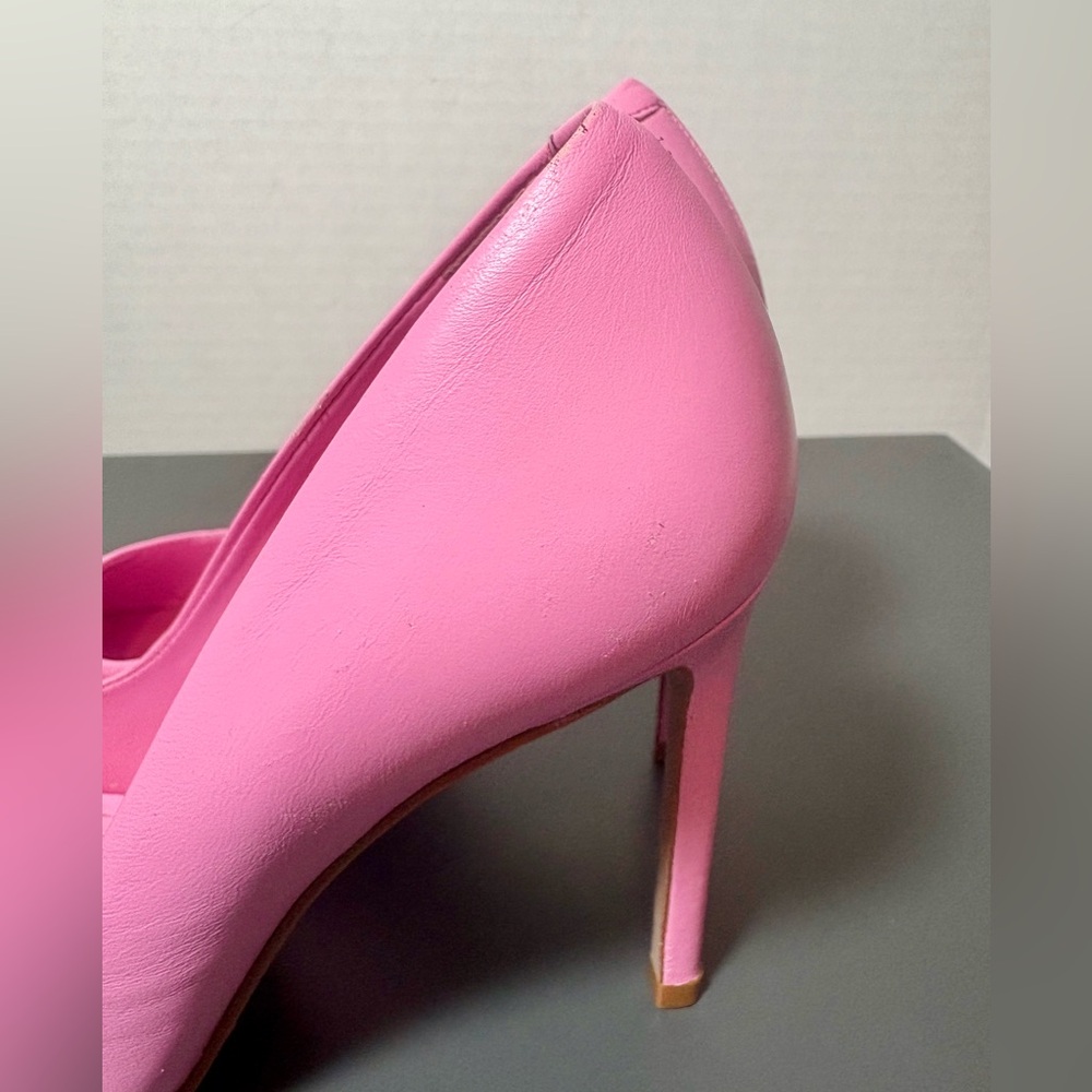 SCHUTZ Lou Paradise Pink Nappa Leather Pumps - Picture 8 of 11